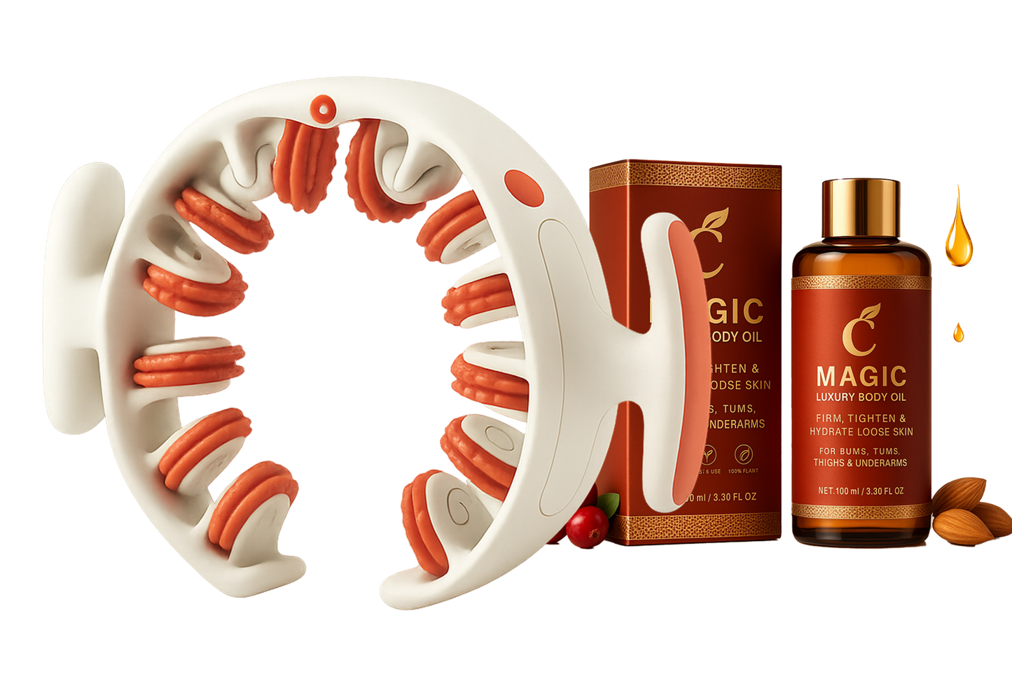 Celo Massage Roller & Magic Luxury Body Oil
